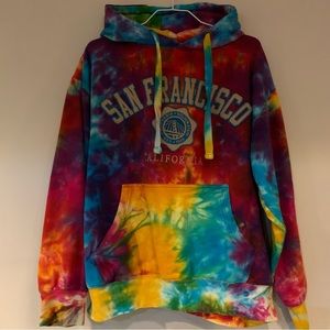 San Francisco, California tie dye hoodie
